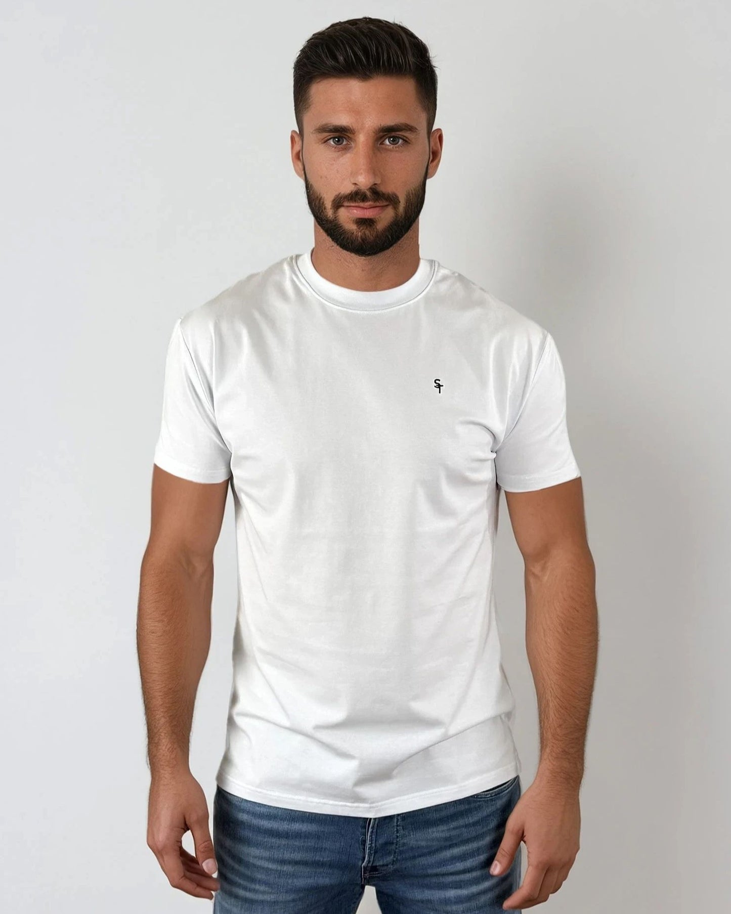 3 Pack Muscle Fit T-Shirt Bundle - White, Wine, Black