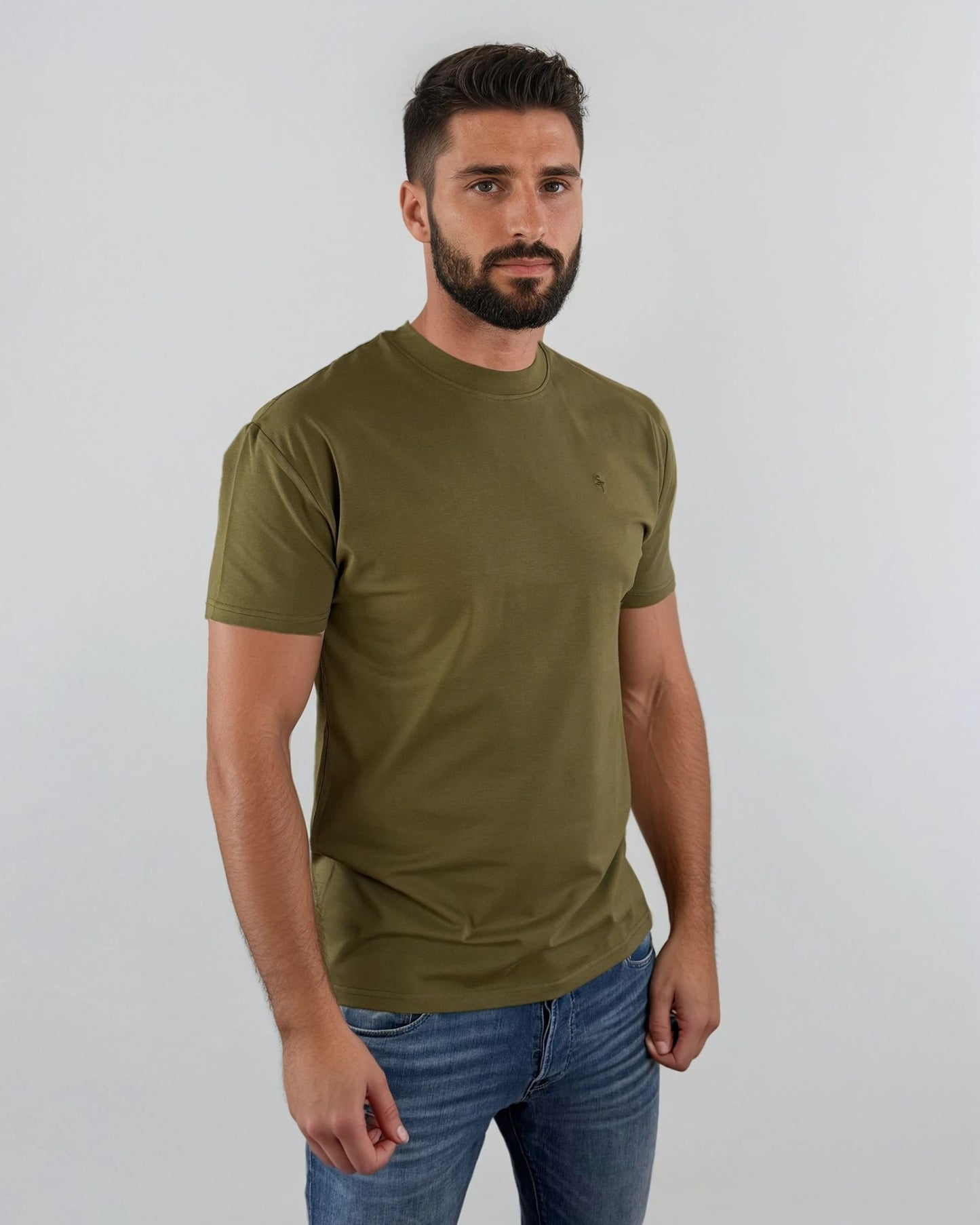 Premium Muscle-Fit T-Shirt Khaki Green