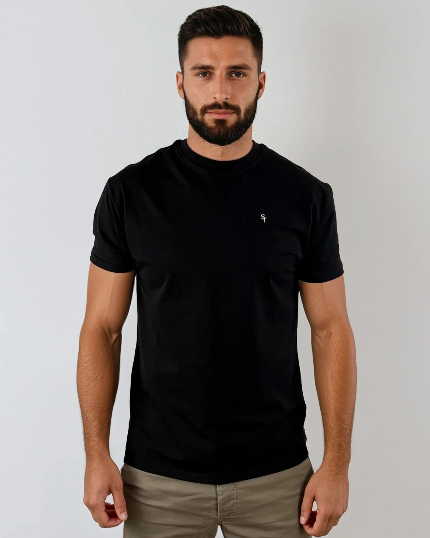 3 Pack Muscle Fit T-Shirt Bundle - White, Wine, Black