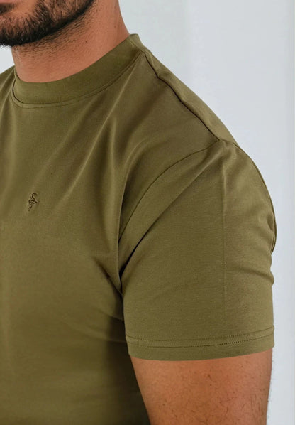 3 Pack Muscle Fit T-Shirt Bundle - White, Green, Black